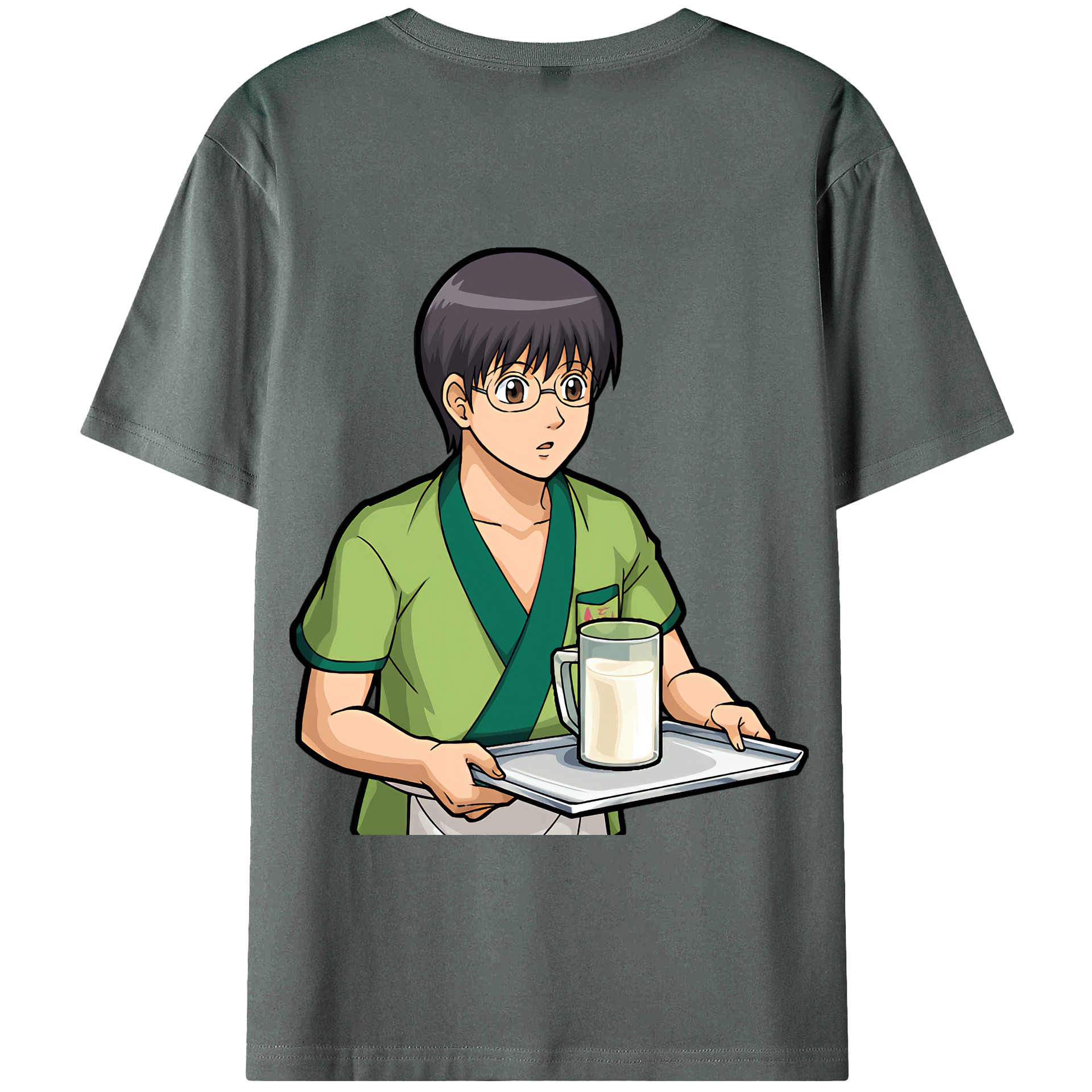 （画像用） ぎんたま 坂田銀時（さかたぎんとき） 神楽 志村新八（しむら しんぱち） GINTAMA Sakata Gintoki Kagura Shimura Shinpachi 綿100％半袖Tシャツ（背面プリント）